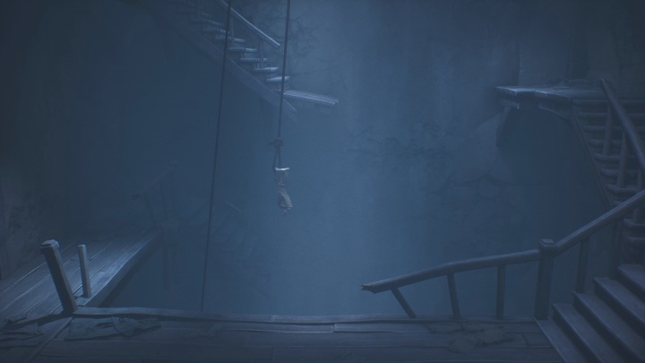 When the TV falls down, it will lift you to a higher floor - Little Nightmares 2: The Road to the Orphanage - walkthrough - Chapter 2 - Orphanage - Little Nightmares 2 Guide