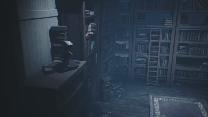 Start by quietly stepping off the ledge - Little Nightmares 2: The Library - guide, walkthrough description - Chapter 2 - Orphanage - Little Nightmares 2 Guide