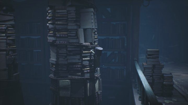 When she lets go and returns to her seat, simply jump off the books onto the railing - Little Nightmares 2: The Library - guide, walkthrough description - Chapter 2 - Orphanage - Little Nightmares 2 Guide