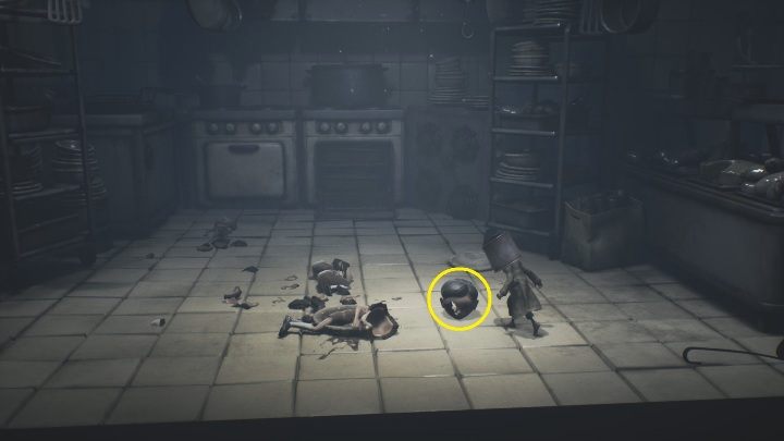 After defeating your opponents, you must put on the head of one of them - Little Nightmares 2: the Kitchen - guide, walkthrough description - Chapter 2 - Orphanage - Little Nightmares 2 Guide