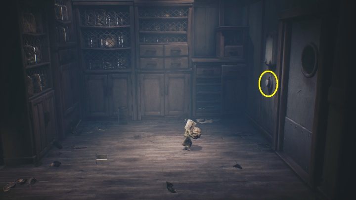 Grab the brain which easily survived the fall - Little Nightmares 2: the Kitchen - guide, walkthrough description - Chapter 2 - Orphanage - Little Nightmares 2 Guide