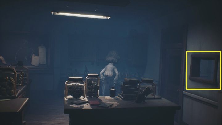 When walking on shelves, try to hide behind books and jars - Little Nightmares 2: the Kitchen - guide, walkthrough description - Chapter 2 - Orphanage - Little Nightmares 2 Guide
