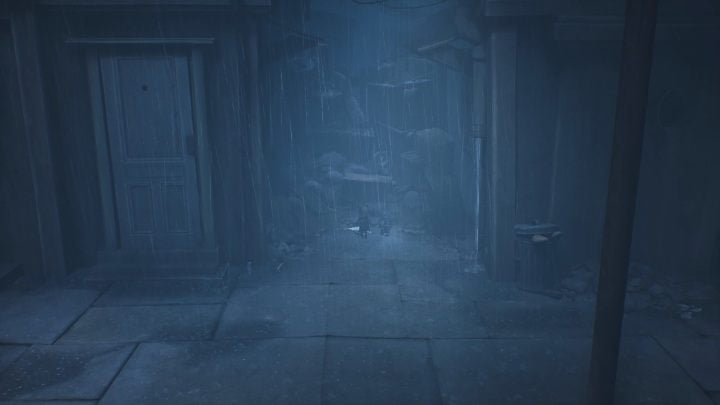 The Glitching Remains are hidden in a dark alley - Little Nightmares 2: Glitching Remains in Chapter 2 Orphanage - list - Glitching Remains - Little Nightmares 2 Guide