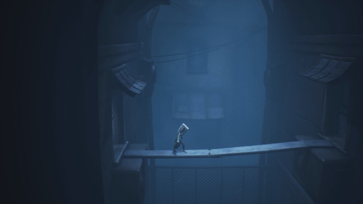 To get to the next room, you simply need to walk safely on the plank laid between the windows - Little Nightmares 2: Escape from School - guide, walkthrough - Chapter 2 - Orphanage - Little Nightmares 2 Guide