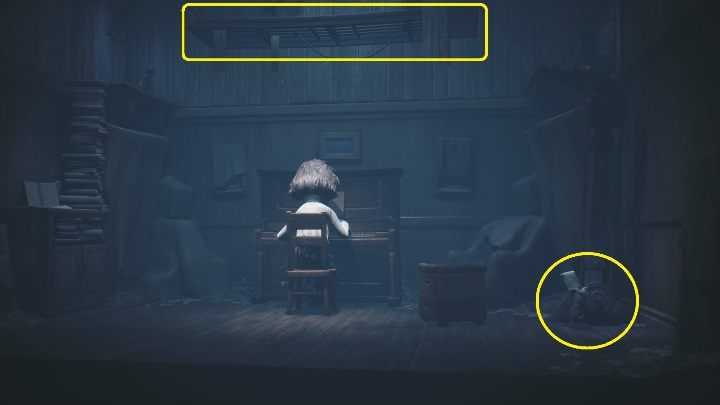 Your task is to reach the crank that adjusts the height of the metal shelf - Little Nightmares 2: Escape from School - guide, walkthrough - Chapter 2 - Orphanage - Little Nightmares 2 Guide