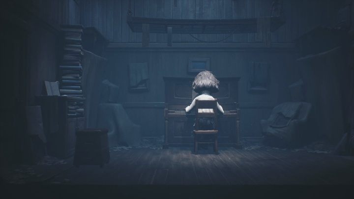 Your next move should be to move the cabinet, right under the dresser on which the books are standing - Little Nightmares 2: Escape from School - guide, walkthrough - Chapter 2 - Orphanage - Little Nightmares 2 Guide