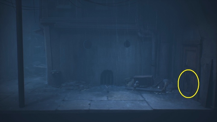 As you walk further, you will see a hole in the wall - Little Nightmares 2: Escape from School - guide, walkthrough - Chapter 2 - Orphanage - Little Nightmares 2 Guide