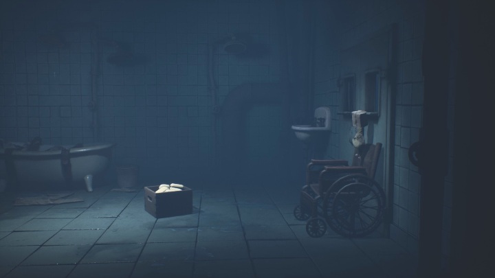 After moving the wheelchair to the door, simply jump through the opening and you will find yourself in the next room - Little Nightmares 2: Fuses - walkthrough - Chapter 3 - Hospital - Little Nightmares 2 Guide