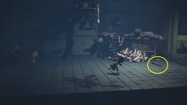 Then lift the pipe - Little Nightmares 2: Escape - walkthrough - Chapter 3 - Hospital - Little Nightmares 2 Guide