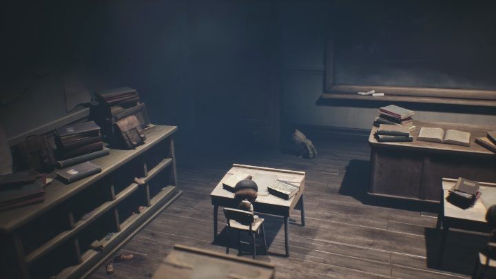 Wait for the moment when the teacher disappears on the left side of the screen - Little Nightmares 2: School - Chapter 2 Orphanage walkthrough - Chapter 2 - Orphanage - Little Nightmares 2 Guide