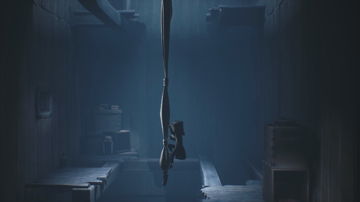 When the teacher disappears from your sight, jump on the wrapped bedding and quickly climb up to the floor above - Little Nightmares 2: School - Chapter 2 Orphanage walkthrough - Chapter 2 - Orphanage - Little Nightmares 2 Guide