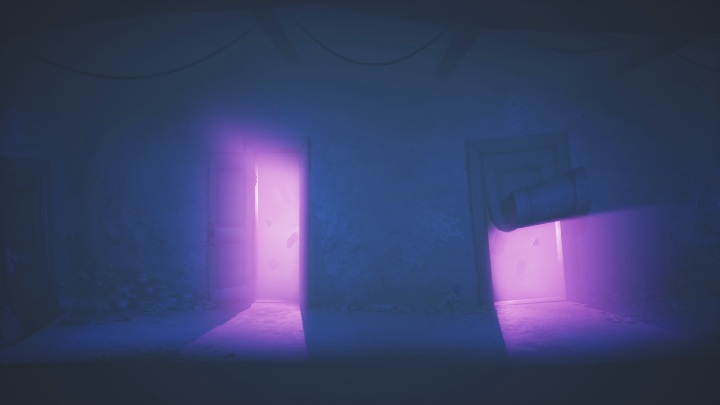 You must only enter the door from which you can hear a melody - Little Nightmares 2: The doors puzzle - Puzzles - Little Nightmares 2 Guide