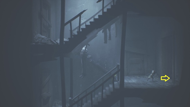 Look around for an open door leading to one of the apartments - Little Nightmares 2: Crossing the city - a guide, walkthrough - Chapter 4 - Getting to the Tower - Little Nightmares 2 Guide