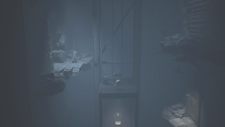 You will end up in an elevator shaft - Little Nightmares 2: Crossing the city - a guide, walkthrough - Chapter 4 - Getting to the Tower - Little Nightmares 2 Guide