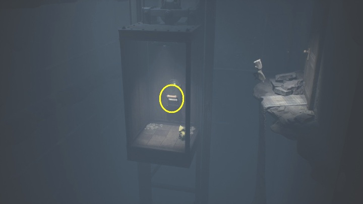 Six will show you how to hop down to the elevator - Little Nightmares 2: Crossing the city - a guide, walkthrough - Chapter 4 - Getting to the Tower - Little Nightmares 2 Guide