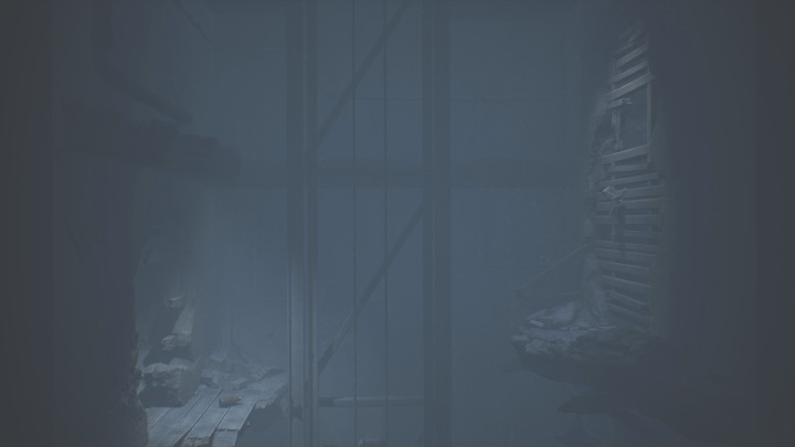 Going down the elevator, you'll notice a hole to the right - Little Nightmares 2: Crossing the city - a guide, walkthrough - Chapter 4 - Getting to the Tower - Little Nightmares 2 Guide
