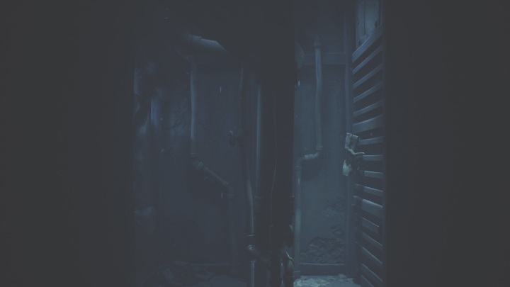 In the ventilation shaft, you don't have to rush - Little Nightmares 2: Shop and Escape - walkthrough description - Chapter 4 - Getting to the Tower - Little Nightmares 2 Guide