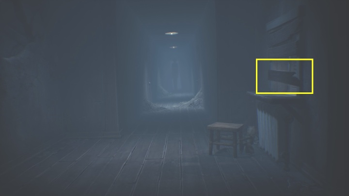 However, as soon as you run out into the hallway, pull up the stool and get to the window - Little Nightmares 2: Shop and Escape - walkthrough description - Chapter 4 - Getting to the Tower - Little Nightmares 2 Guide