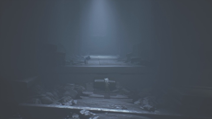 When you get to the subway, you will see Glitching Remains that will lead you to the exit - Little Nightmares 2: Shop and Escape - walkthrough description - Chapter 4 - Getting to the Tower - Little Nightmares 2 Guide