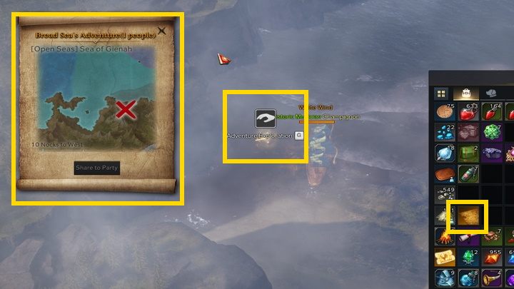 Manchmal erhalten Sie Seekarten (Geheime Karte auf gelbem Hintergrund) – Lost Ark: Geheime Dungeons und Schatzkarten – Grundlagen – Lost Ark Guide
