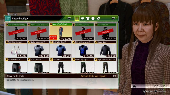 The dance outfits will allow you to fill up the Groove meter faster during the Dance Club mini game - Lost Judgment: Dance Club - walkthrough - School Stories - Lost Judgment Guide