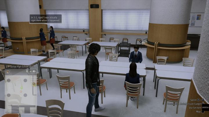 Beat another team in an official game, then go to the 1st floor of the school and talk to a club member sitting in the cafeteria - Lost Judgment: Robotics Club - walkthrough - School Stories - Lost Judgment Guide