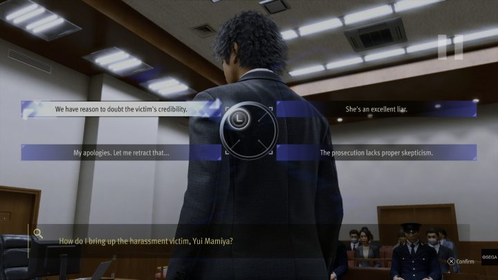 Then choose the answer We have reason to doubt the victim's credibility - Final Chapter - Darkest Before the Dawn - Main Storyline - Lost Judgment Guide