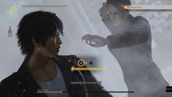 When Soma has taken enough damage and his health bar is almost empty, an animation will play where you will have to perform a quick time event to hit him one last time - Final Chapter - Darkest Before the Dawn - Main Storyline - Lost Judgment Guide
