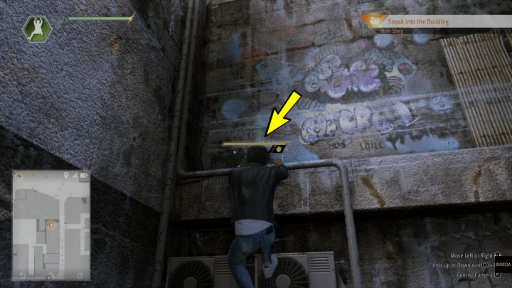 The yellow bar above your character's head indicates the fatigue level of your hands - Lost Judgment: Chapter 1 Black Sheep - walkthrough - Main storyline walkthrough - Lost Judgment game guide