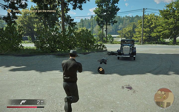After the fight is over, find the bag with cash lying on the ground - Mafia Definitive Edition: Ordinary Routine - walkthrough - Walkthrough - Mafia Definitive Edition Guide, Walkthrough