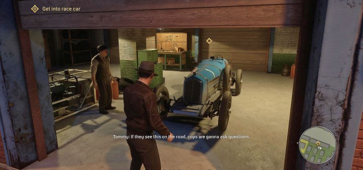 Get into the car in the parking lot and drive into the race track - Mafia Definitive Edition: Fair Play - walkthrough - Walkthrough - Mafia Definitive Edition Guide, Walkthrough