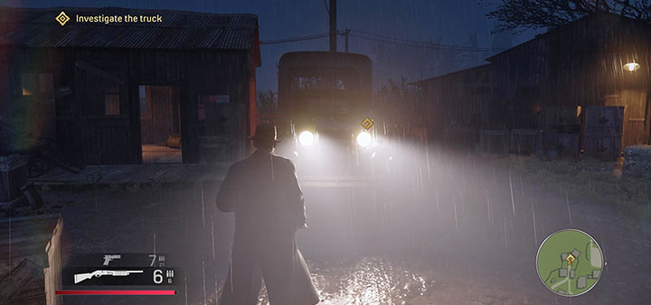 Following the main path will get you near a truck that has its lights on - Mafia Definitive Edition: A Trip to the Country - walkthrough - Walkthrough - Mafia Definitive Edition Guide, Walkthrough