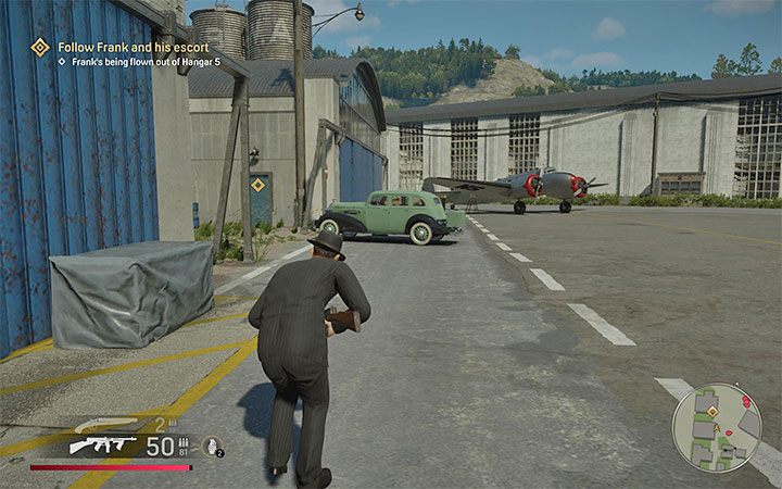 Whatever option you choose, you need to reach the entrance to Hangar 5 shown in the screenshot - Mafia Definitive Edition: Omerta - walkthrough - Walkthrough - Mafia Definitive Edition Guide, Walkthrough