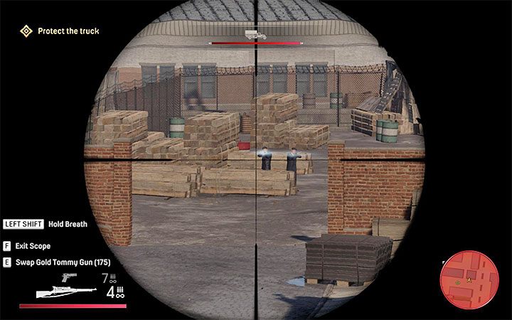 Your job is to protect the truck from gangsters - Mafia Definitive Edition: Dock Block - walkthrough - Free raid - Mafia Definitive Edition Guide, Walkthrough