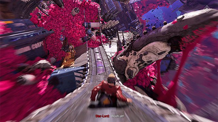 Moving forward you'll need to use your jet boots and remember your ability to double jump - Guardians of the Galaxy: Prologue and Chapter 1 - walkthrough - Solucja - Guardians of the Galaxy Guide