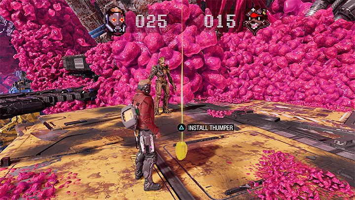 Reach the area where you must install the Thumper - Guardians of the Galaxy: Prologue and Chapter 1 - walkthrough - Solucja - Guardians of the Galaxy Guide