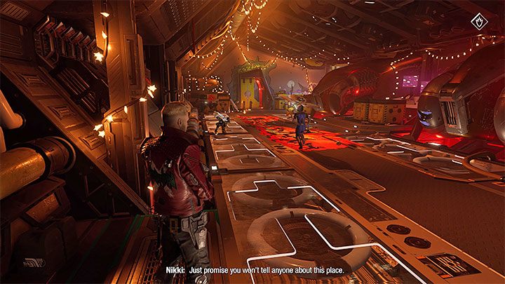 Later on you'll need to lift a heavy object once again to unlock the way forward through the yellow pipes - Guardians of the Galaxy: Chapter 2 - walkthrough - Solucja - Guardians of the Galaxy Guide