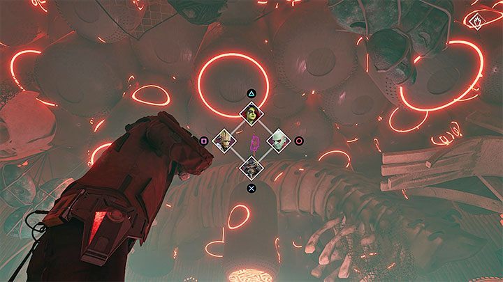 2) Ask Gamora to use her weapon on the chain holding one of the lamps up - Guardians of the Galaxy: Chapter 4 - walkthrough - Walkthrough - Guardians of the Galaxy Guide