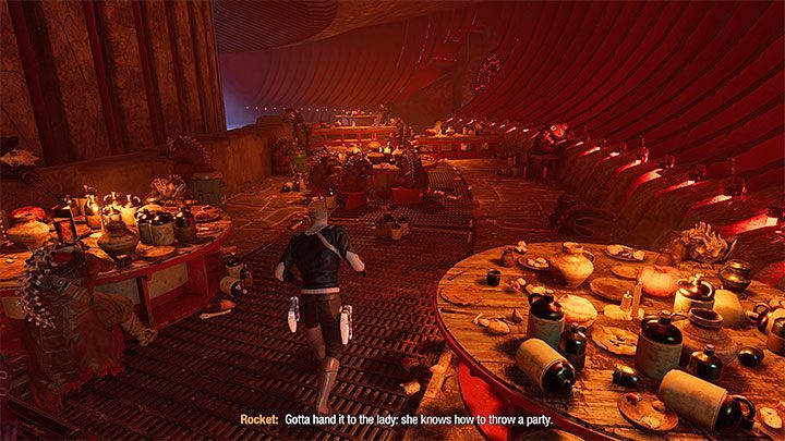 After dinner you'll regain control of your characters, starting a stealth mission - you must reach the area where Groot is being held while staying undetected - Guardians of the Galaxy: Chapter 4 - walkthrough - Walkthrough - Guardians of the Galaxy Guide