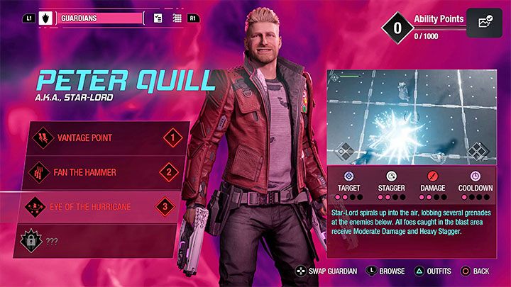 How to unlock: Defeat 20 enemies with Star-Lord's Eye of the Hurricane - Guardians of the Galaxy: Trophies/Achievements - list - Trophy Guide - Guardians of the Galaxy Guide