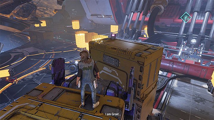 You can get the secret right after the first fight which takes place after you land back on Knowhere - Guardians of the Galaxy: Chapter 12 - All secrets/collectibles, list - Secrets and Finds - Guardians of the Galaxy Guide