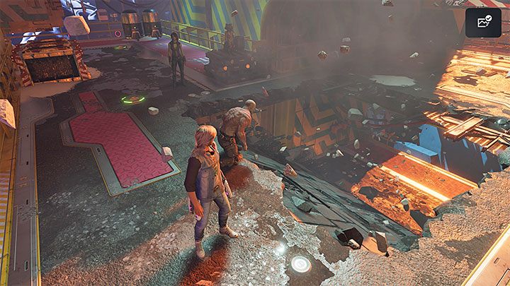 You can find the secret right after several big fights on the rooftops - Guardians of the Galaxy: Chapter 12 - All secrets/collectibles, list - Secrets and Finds - Guardians of the Galaxy Guide