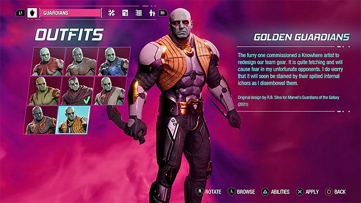 Sie erhalten dieses Outfit automatisch im Verlauf des Spiels – Guardians of the Galaxy: Drax – Outfits – Kostüme – Guardians of the Galaxy Guide