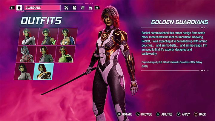 Sie erhalten dieses Outfit automatisch im Verlauf des Spiels – Guardians of the Galaxy: Gamora – Outfits – Kostüme – Guardians of the Galaxy Guide