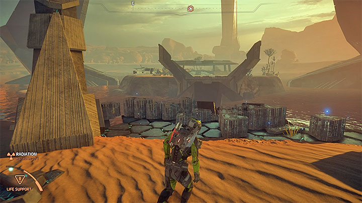 When you activate the three monoliths you must watch the cut-scene that shows the uncovering of the crypts entrance in the center of the map - A Better Beginning | Priority Ops - Priority Ops (Main quests) - Mass Effect: Andromeda Game Guide