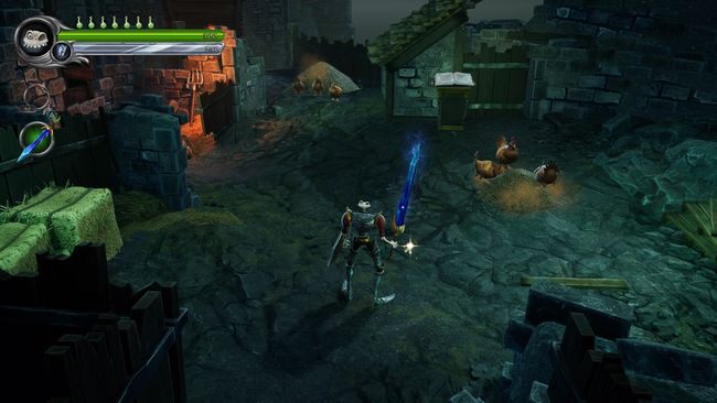 Once you are inside the castle, there will be Gargoyle located to the left of your location - The Haunted Ruins | MediEvil Walkthrough - Walkthrough - MediEvil Guide