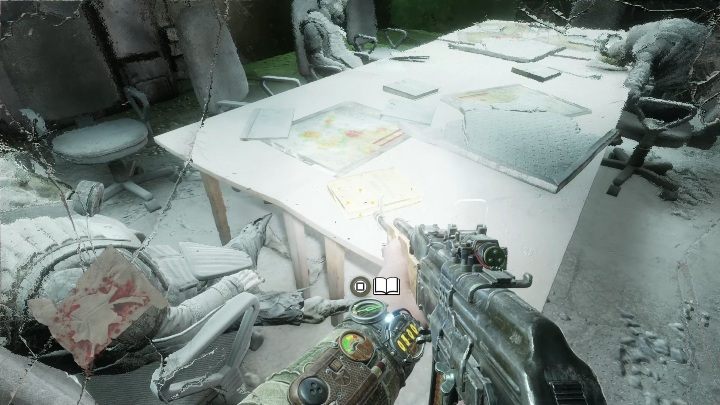 Location: The diary is on one of the tables - Metro Exodus: Diaries and postcards in The Caspian Sea - collectibles - Diaries and postcards - Metro Exodus Guide