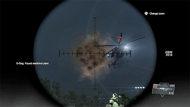 Try to shoot the chopper down before you get close to the airport - Side-Ops missions walkthroughs (101-110) - Side-Ops - Metal Gear Solid V: The Phantom Pain Game Guide & Walkthrough
