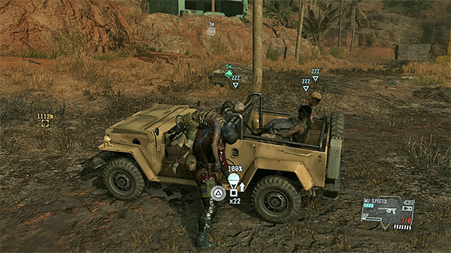 You can use the jeep in the village for extraction of the juvenile fighters - Remaining Pitch Dark - secondary mission objectives | Walkthrough - Mission 13 - Pitch Dark - Metal Gear Solid V: The Phantom Pain Game Guide & Walkthrough