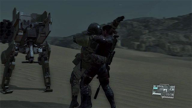 You can sneak to the Walker Gears from behind and throw the operators off. - Remaining To Know Too Much - secondary mission objectives | Walkthrough - Mission 32 - To Know Too Much - Metal Gear Solid V: The Phantom Pain Game Guide & Walkthrough
